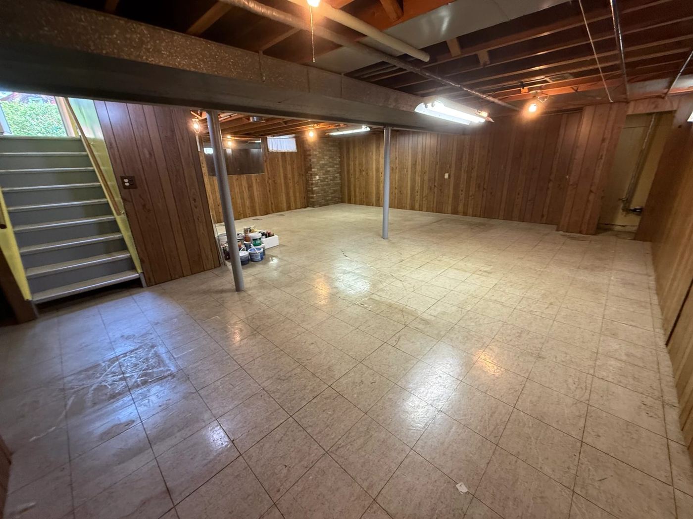 Empty basement after an estate cleanout in Allen Park, MI